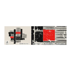 Fotótapéta Minta Öntapadós Deluxe Sticker - Vörös és fekete - Absztrakció, Modern művészet, Ipari - 100x30 cm