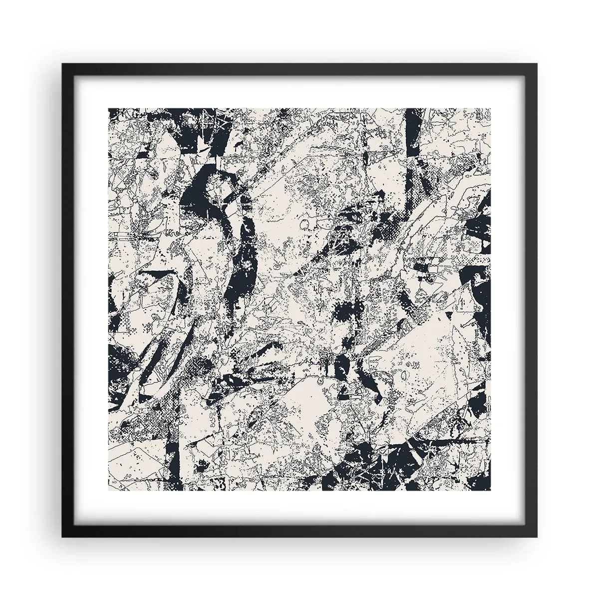 Poszter fehér keretben - Az ellentétek egymásba fonódása - 50x50 cm