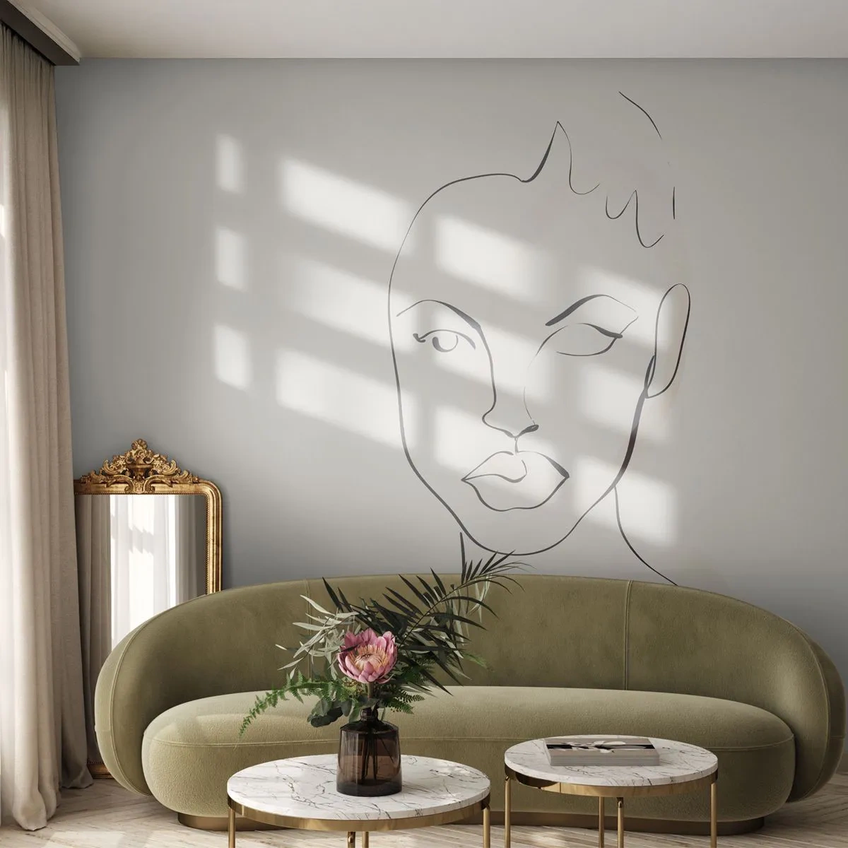 Öntapadós Fotótapéta Deluxe Sticker - Az érzékiség körvonala - Nő, Grafika, Darab - 250x175 cm