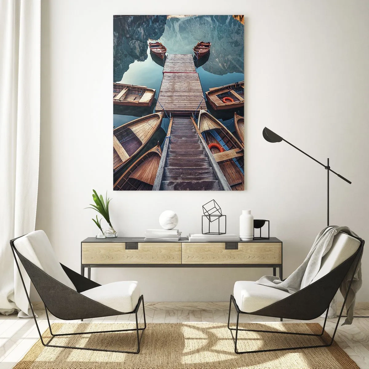 Üveg kép - A kikötőben várok - 70x100 cm