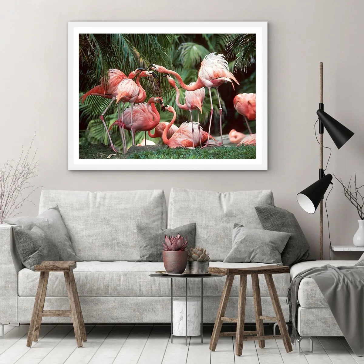 Poszter fekete keretben - Délutáni pletyka - 50x40 cm