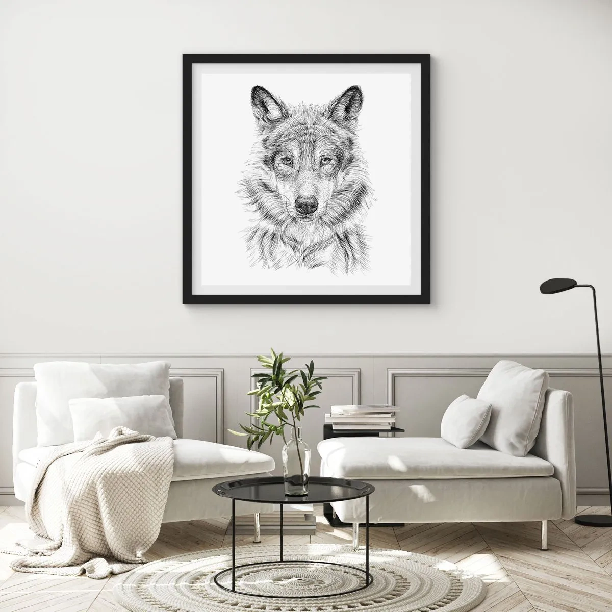 Poszter fehér keretben - Született vezető - 30x30 cm