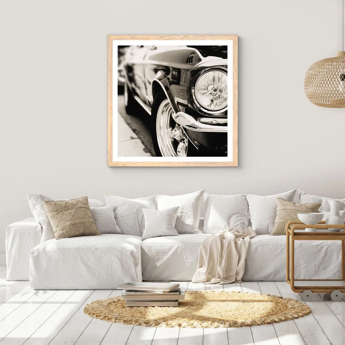 Poszter világos tölgy keretben - Tartós ragyogás - 60x60 cm