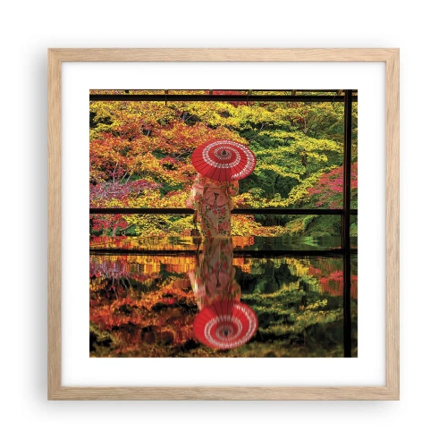 Poszter világos tölgy keretben - A természet templomában - 40x40 cm