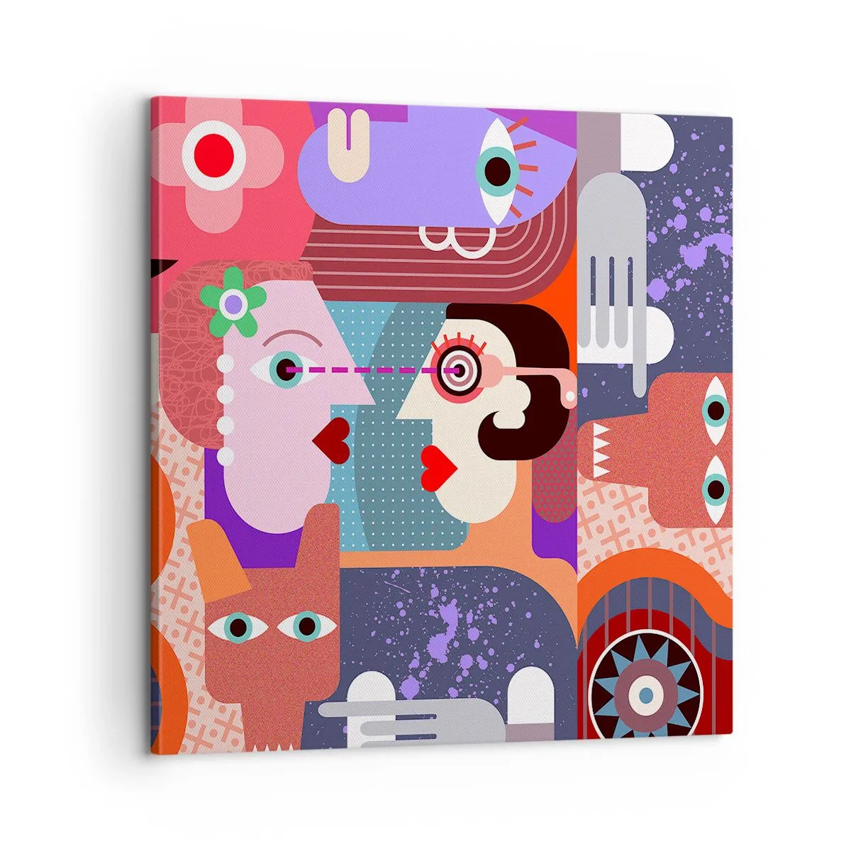 Vászonkép - Szemtől szembe - 60x60 cm