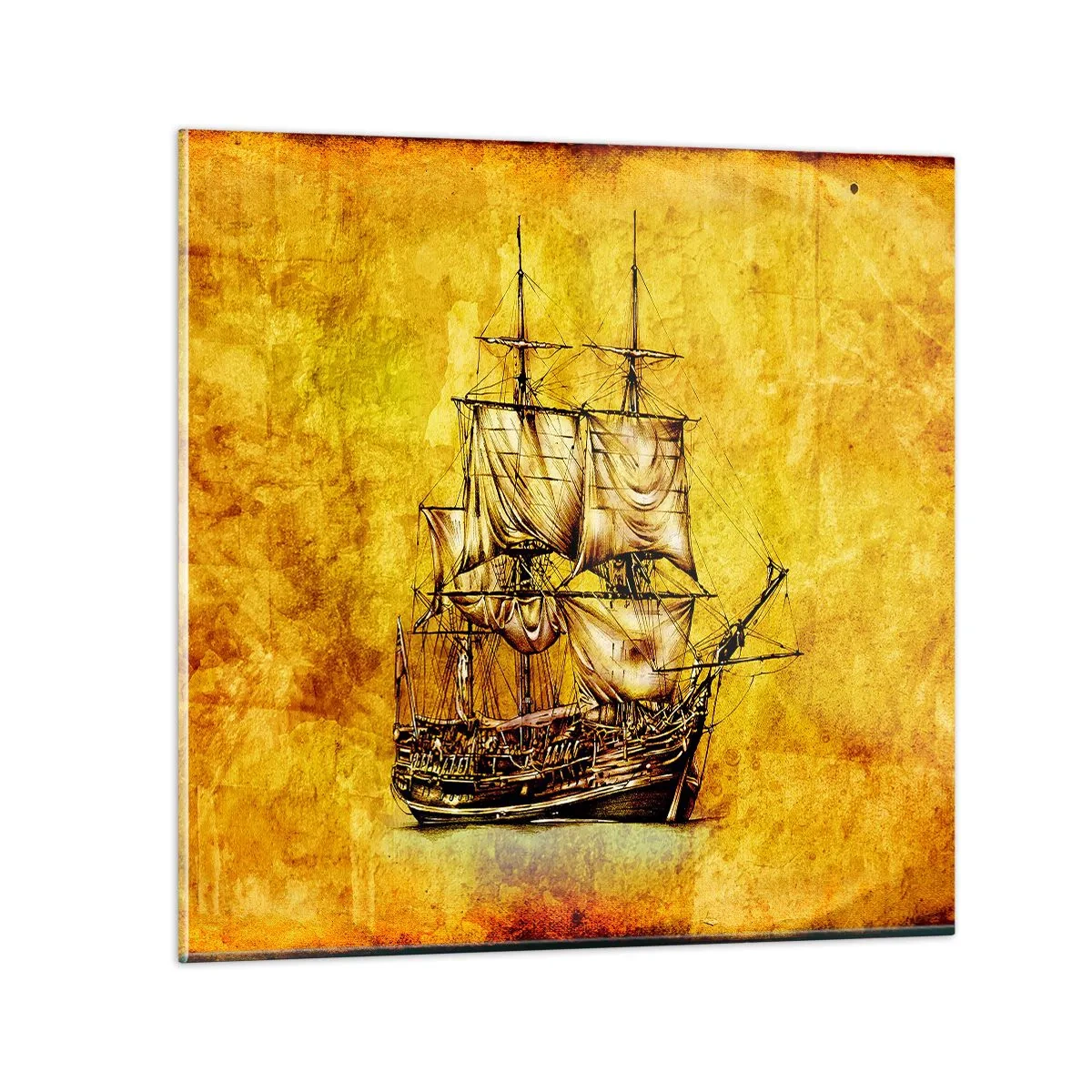 Üveg kép - Irány Tortuga! - 50x50 cm