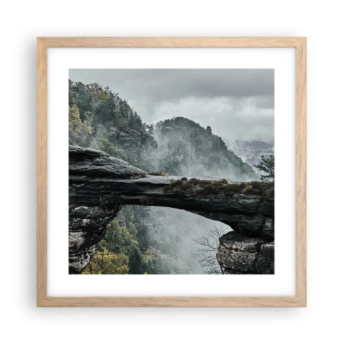 Poszter világos tölgy keretben - A kaland hamarosan kezdődik - 40x40 cm