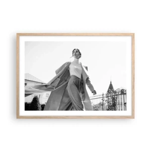 Poszter világos tölgy keretben - Velem jössz? - 70x50 cm