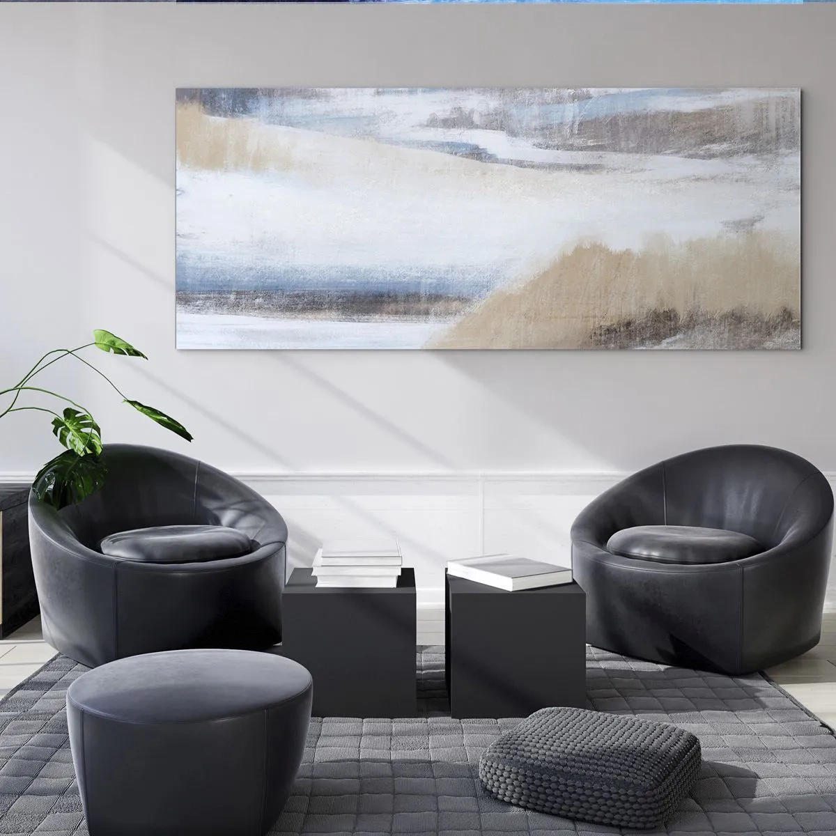 Üveg kép - Téli kompozíció - 100x40 cm