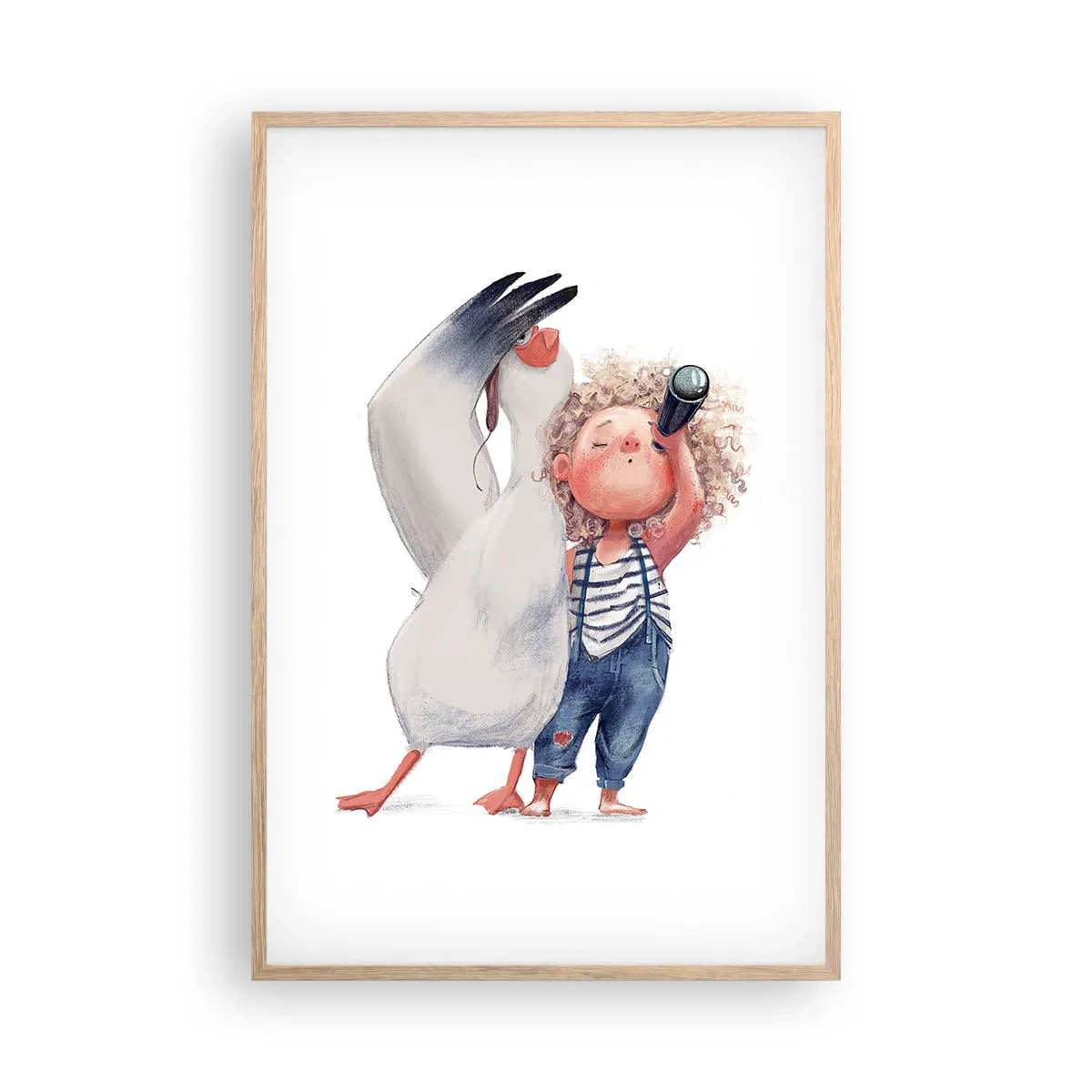 Poszter világos tölgy keretben - Nagy utazási terve - 61x91 cm