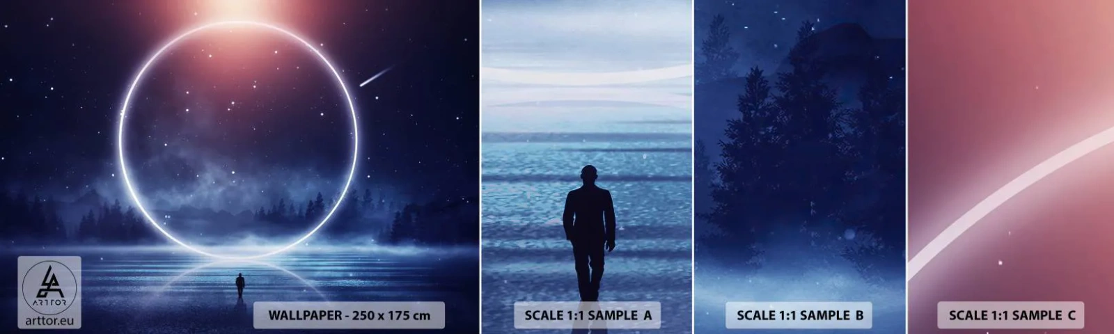 Fotótapéta Minta Standard Eco - Már itt vannak... - Fantázia, Világegyetem, Tájkép - 100x30 cm