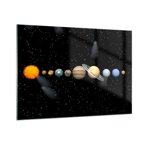 Üveg kép - És a bolygók őrülnek, őrülnek... - 100x70 cm