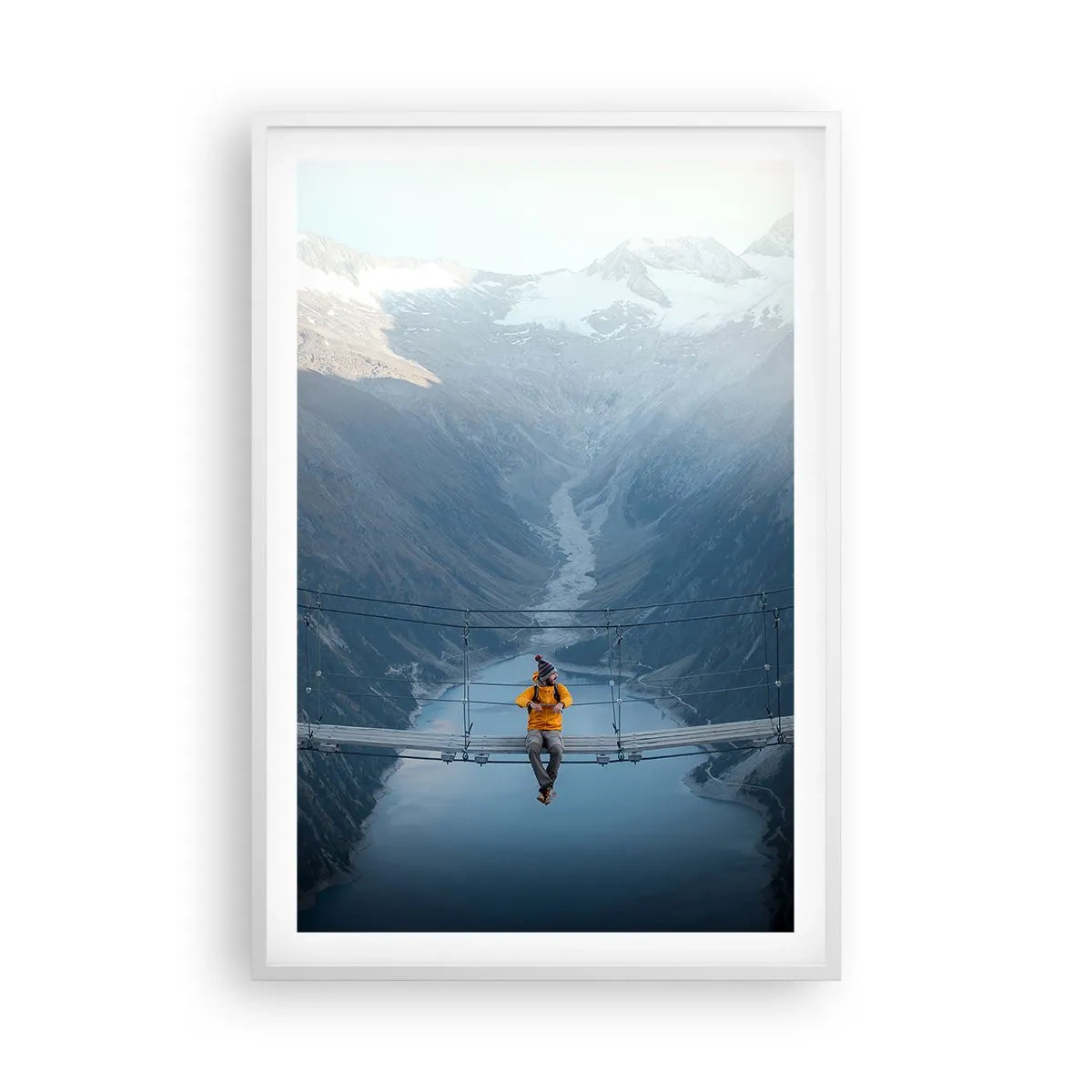 Poszter fekete keretben - Elragadtatott a felfüggesztésben - 61x91 cm