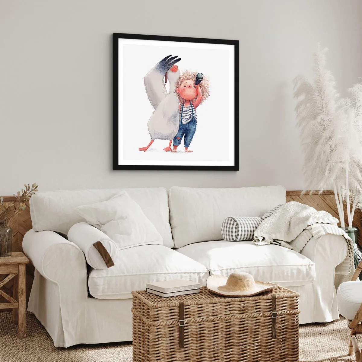 Poszter fehér keretben - Nagy utazási terve - 40x40 cm