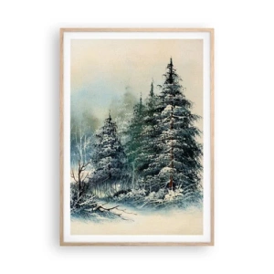 Poszter világos tölgy keretben - Karácsonyra készen - 70x100 cm