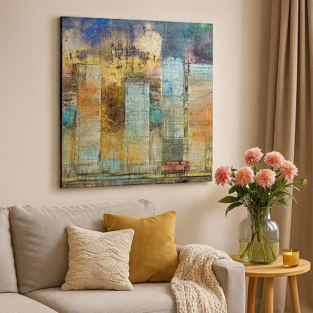 Vászonkép - Napfényes metropolisz - 30x30 cm