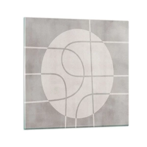 Üveg kép - Körkörös és egyenes - 70x70 cm