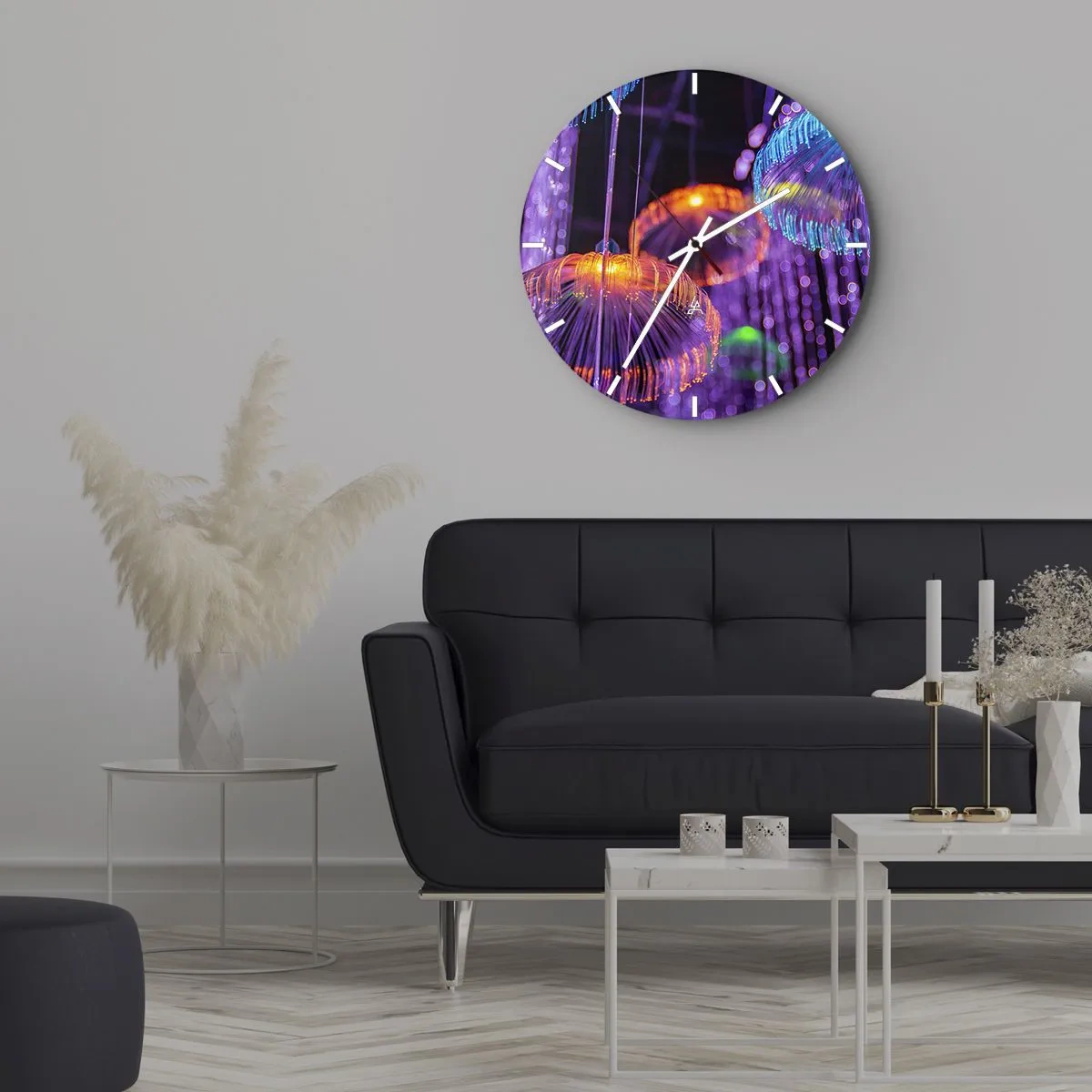 Falióra, Óra - Világító szökőkút - 30x30 cm