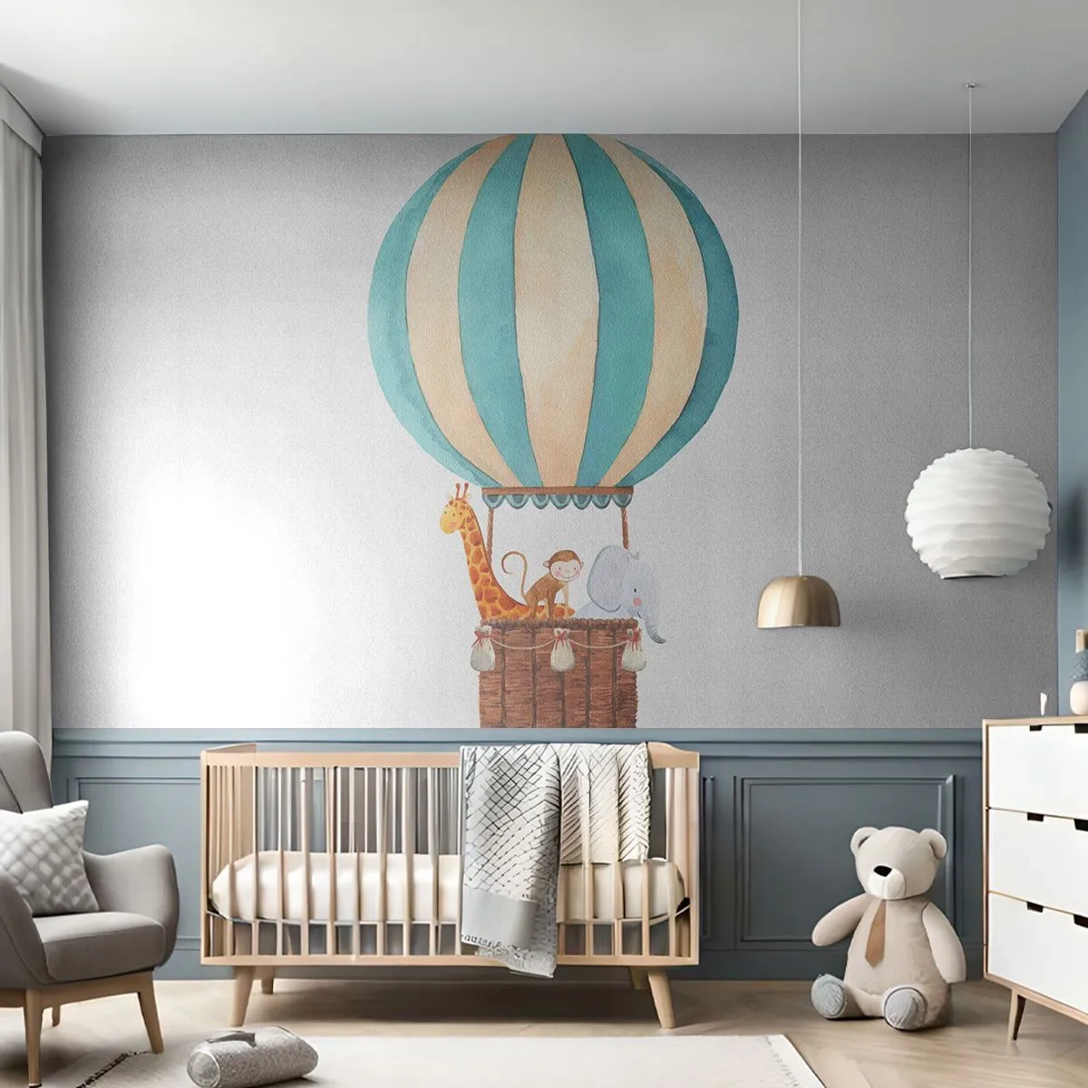 Öntapadós Fotótapéta Deluxe Sticker - Fantasztikus utazás - Ballon, Gyerekeknek, Szüret - 250x175 cm