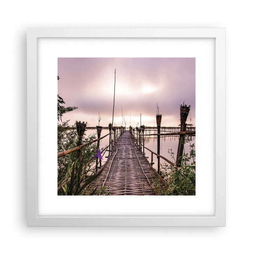 Poszter fekete keretben - Nyugalom és csend Ázsiában - 30x30 cm