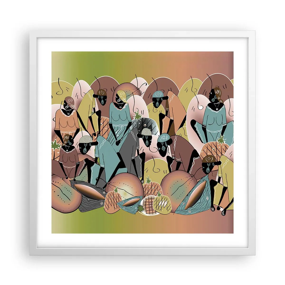 Poszter fekete keretben - Jön a nagy ünnep - 50x50 cm