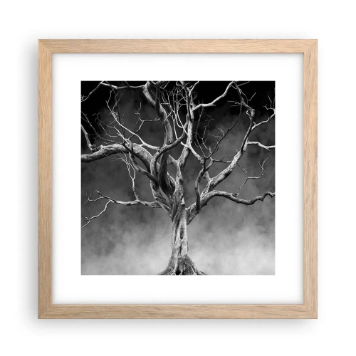 Poszter világos tölgy keretben - Ősi és szent - 30x30 cm