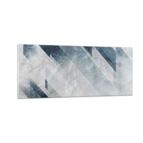 Üveg kép - Térkompozíció - szürke mozgás - 100x40 cm
