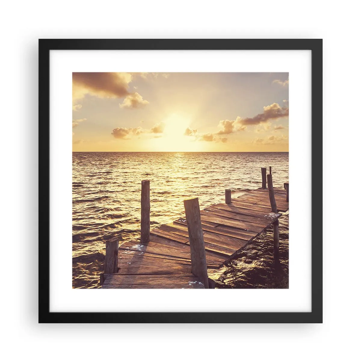 Poszter fehér keretben - A szelídség aranyföldje - 40x40 cm