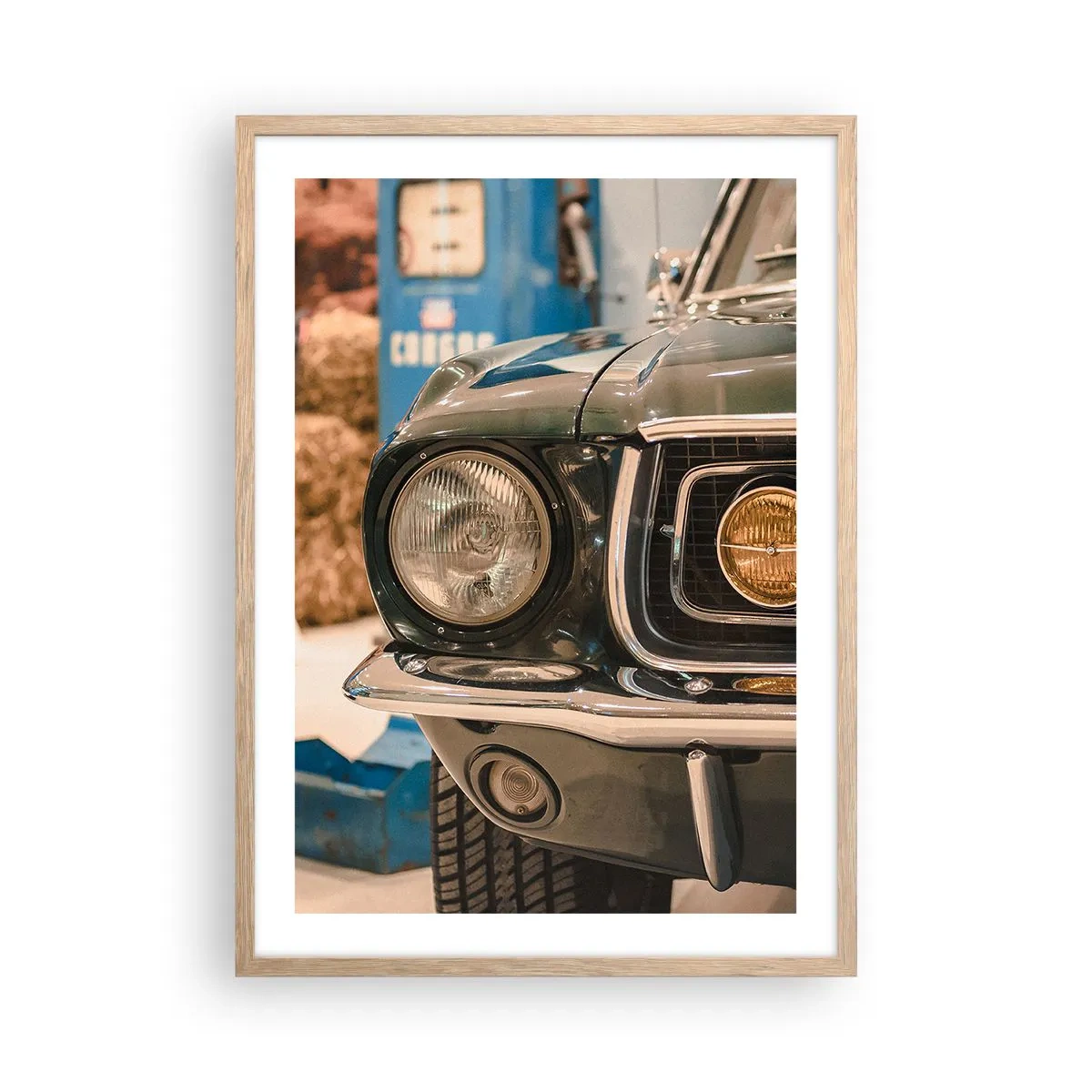 Poszter világos tölgy keretben - Találkozás a legendával - 50x70 cm