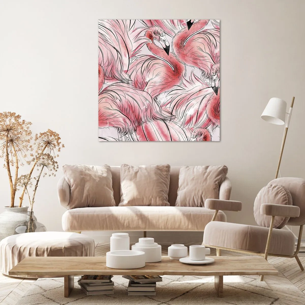 Vászonkép - Madári corps de ballet - 70x70 cm