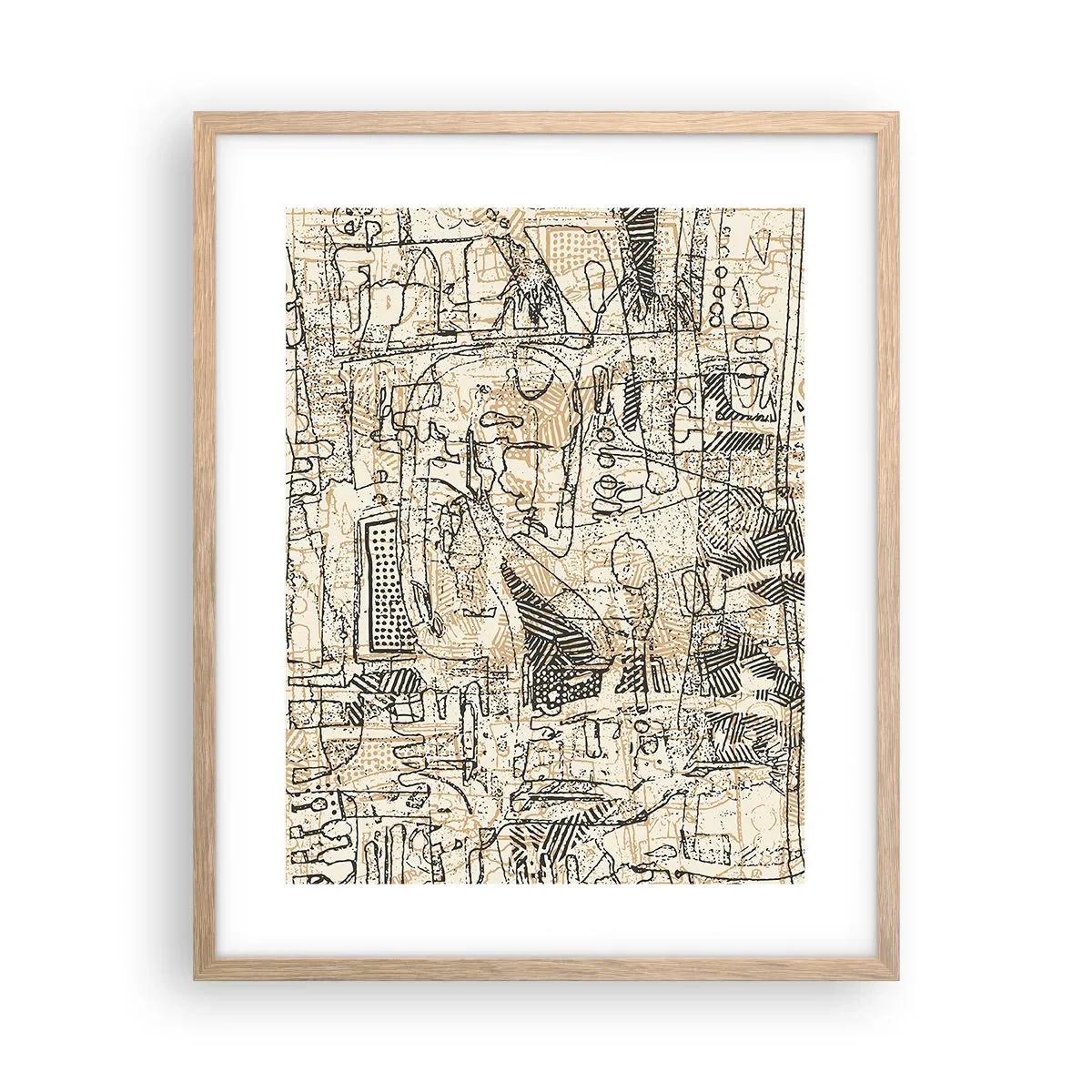 Poszter világos tölgy keretben - Dekódolásra vár - 40x50 cm