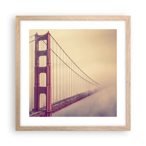 Poszter világos tölgy keretben - Ég és föld között - 40x40 cm