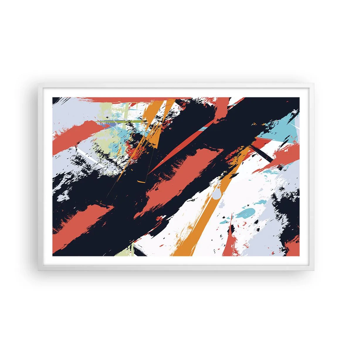 Poszter fekete keretben - Dinamikus kompozíció - 91x61 cm