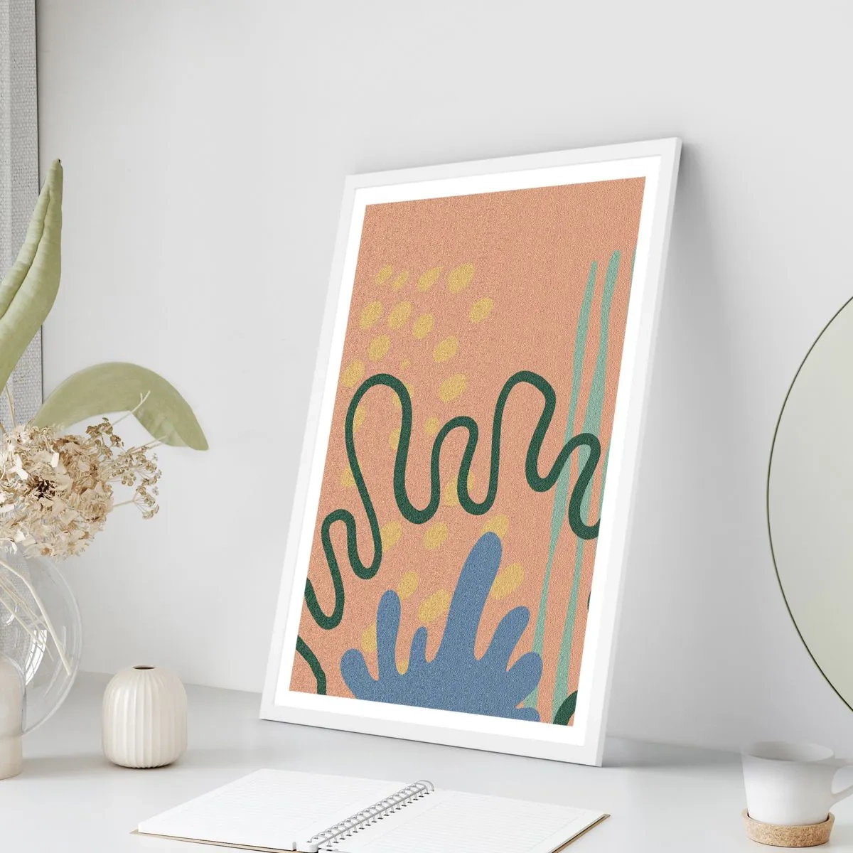 Poszter fekete keretben - Absztrakció: a természet sokszínűsége - 70x100 cm