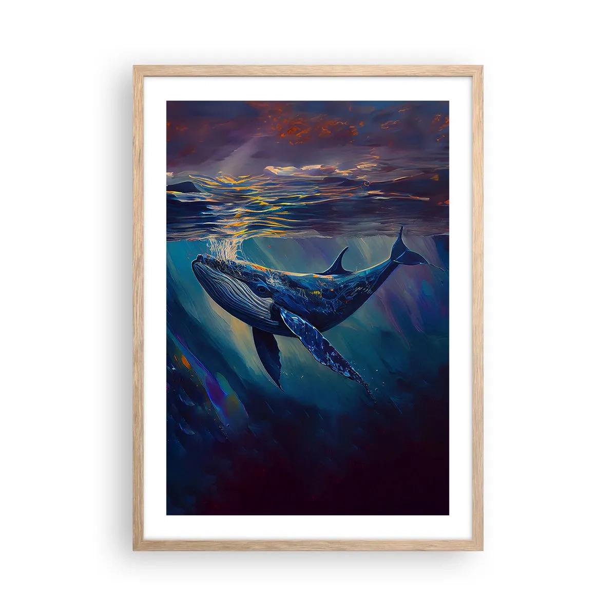 Poszter világos tölgy keretben - Üdvözöllek a világomban - 50x70 cm