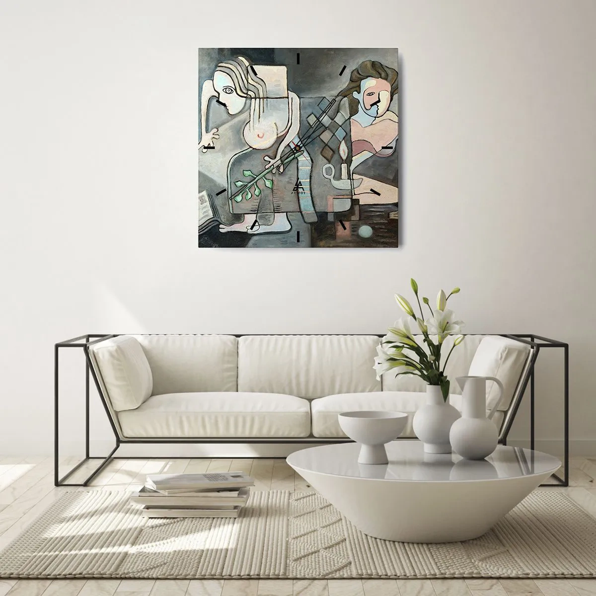 Falióra, Óra - Lélek és matéria mozaikja - 40x40 cm