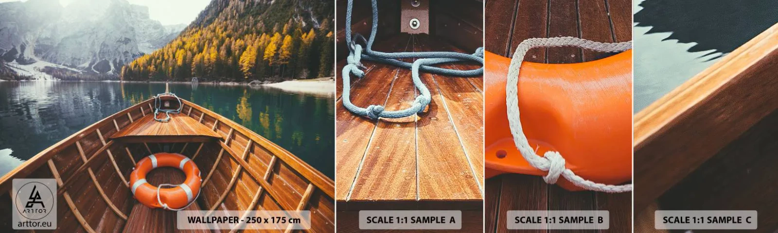 Fotótapéta Minta Öntapadós Deluxe Sticker - Hegyi kirándulás - Tájkép, Hegyek, Alpok - 100x30 cm