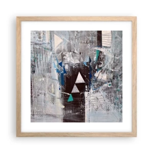 Poszter világos tölgy keretben - A háromszögek felülíró sorrendje - 40x40 cm
