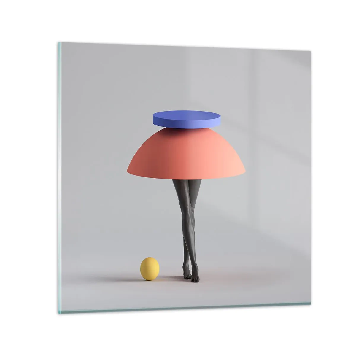 Üveg kép - Szürreális kompozíció - 40x40 cm