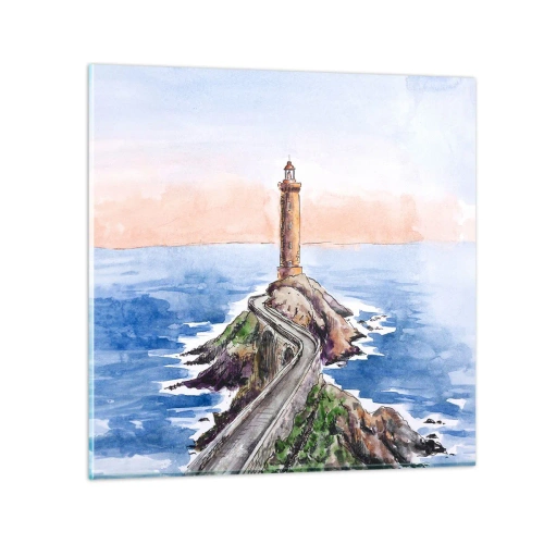 Üveg kép - Szemben a tengerrel - 60x60 cm