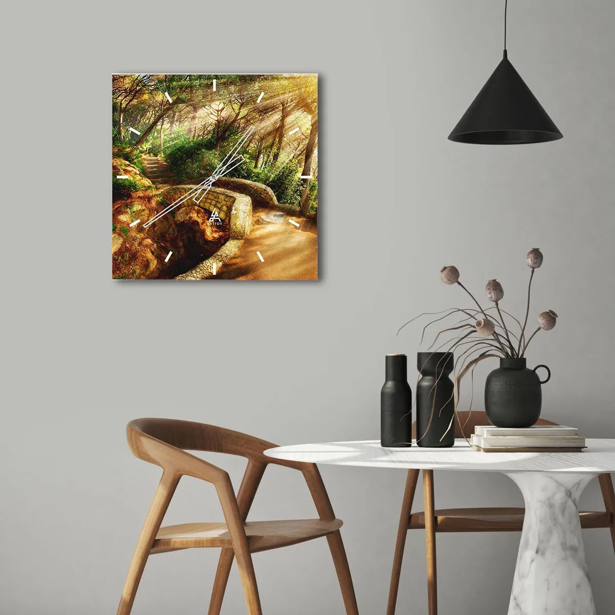 Falióra, Óra - Egyenesen a hídról egy mesebeli erdőbe - 30x30 cm