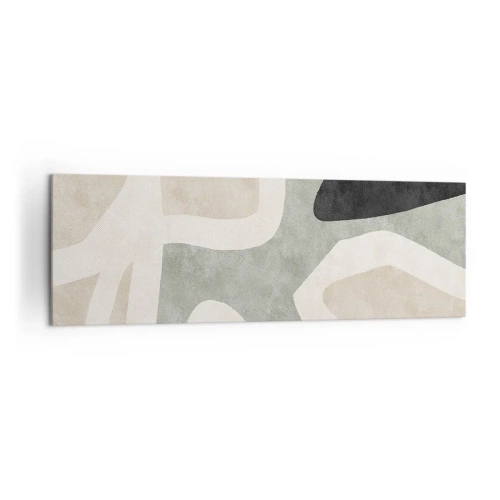 Vászonkép - Kompozíció fekete témával - 160x50 cm