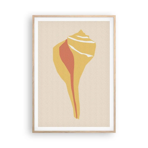 Poszter világos tölgy keretben - Szerves absztrakció - növekedés - 70x100 cm