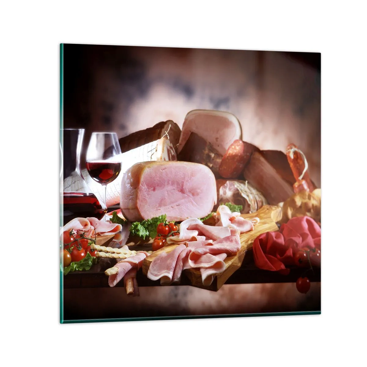 Üveg kép - Kulináris álom kancsóval - 70x70 cm