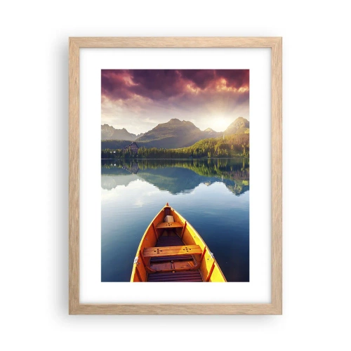 Poszter világos tölgy keretben - Semmi a természet ellen - 30x40 cm