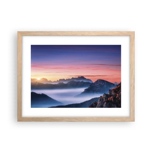 Poszter világos tölgy keretben - A völgyek fölött - 40x30 cm