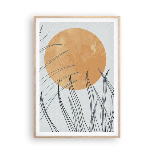Poszter világos tölgy keretben - Mindig a nap felé - 70x100 cm