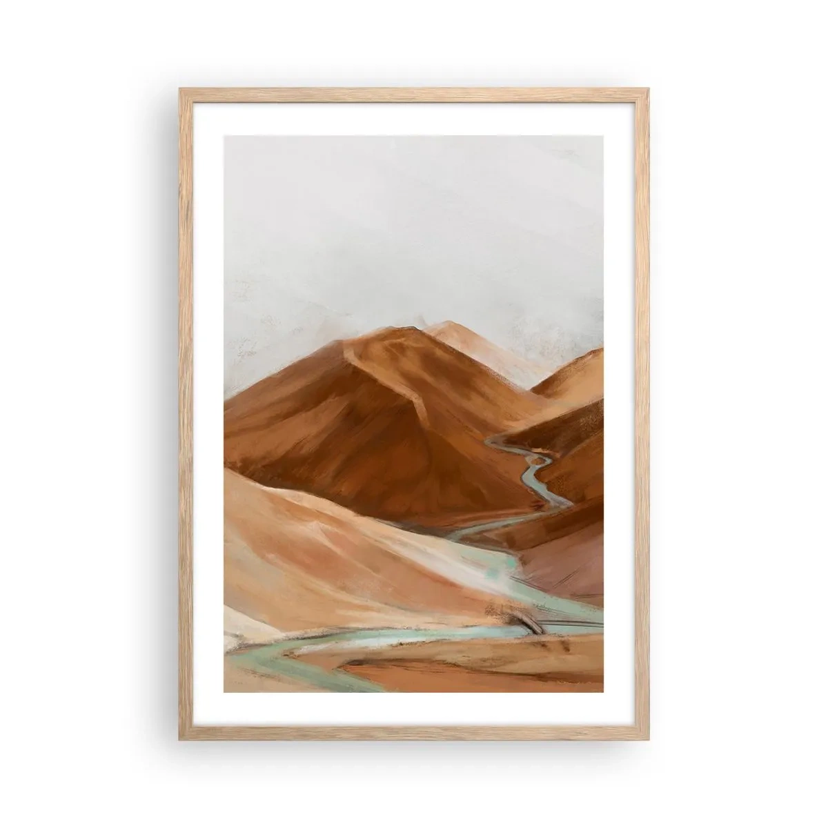 Poszter világos tölgy keretben - A forráshoz - 50x70 cm