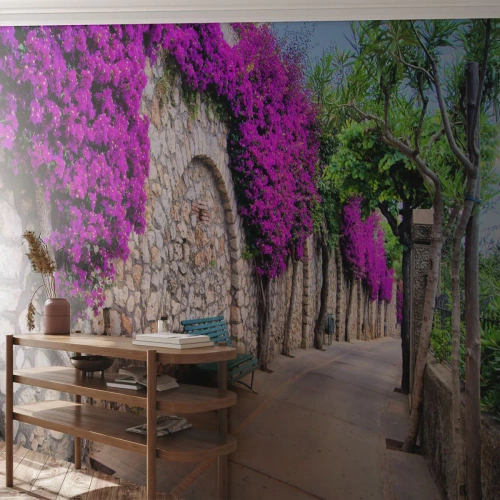 Fotótapéta Premium Sand - Találkozzunk minél előbb - Város, Virágok, Olaszország - 400x280 cm