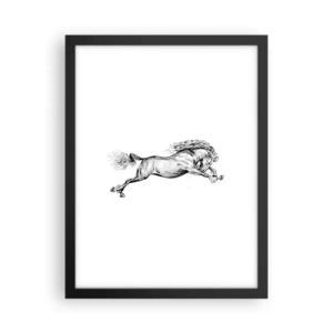 Poszter fehér keretben - Vágtában megállítva - 30x40 cm